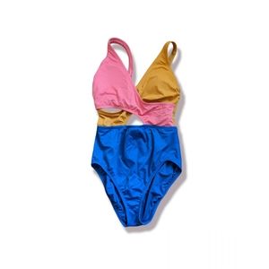 Beach Betty Multi-Colored One Piece Swimsuit